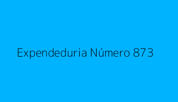 Expendeduria Número 873